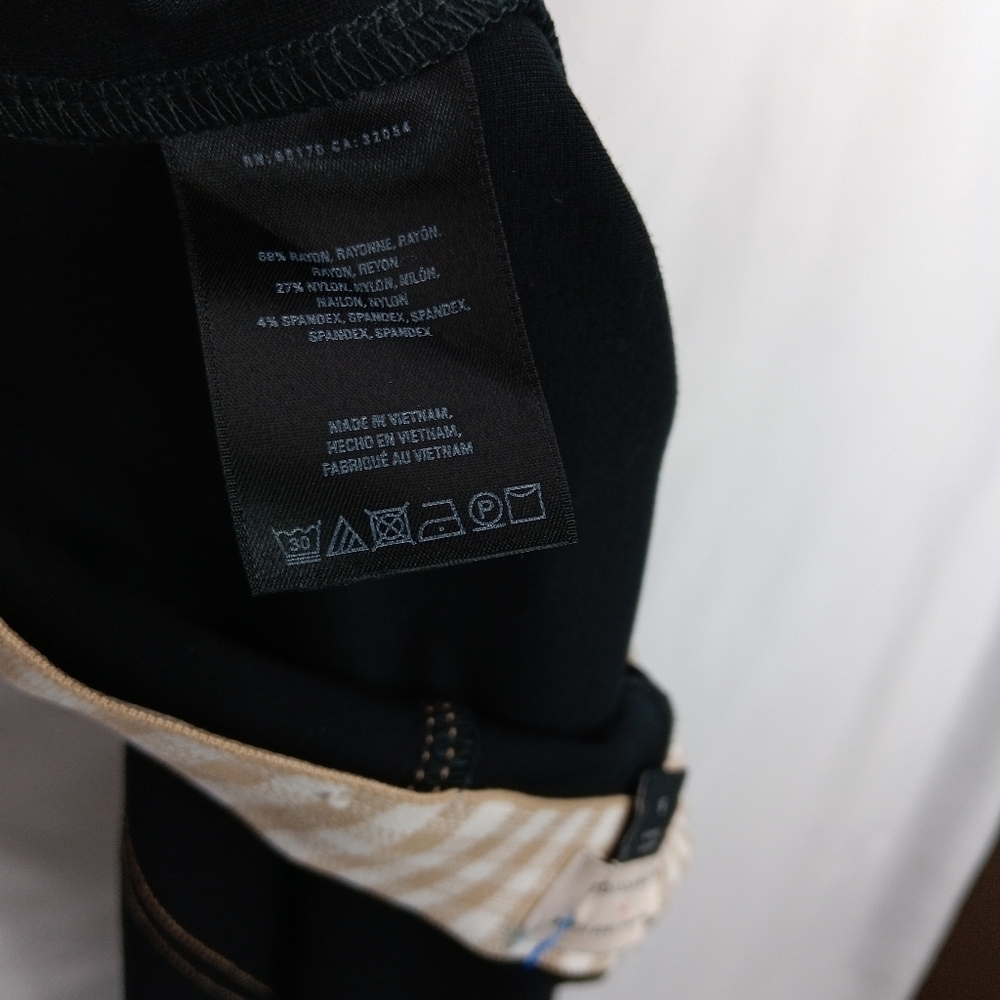ANTHROPOLOGIE THE ESSENTIAL Crop Flare Black Pull-On Pant Small Stretch - Picture 7 of 7